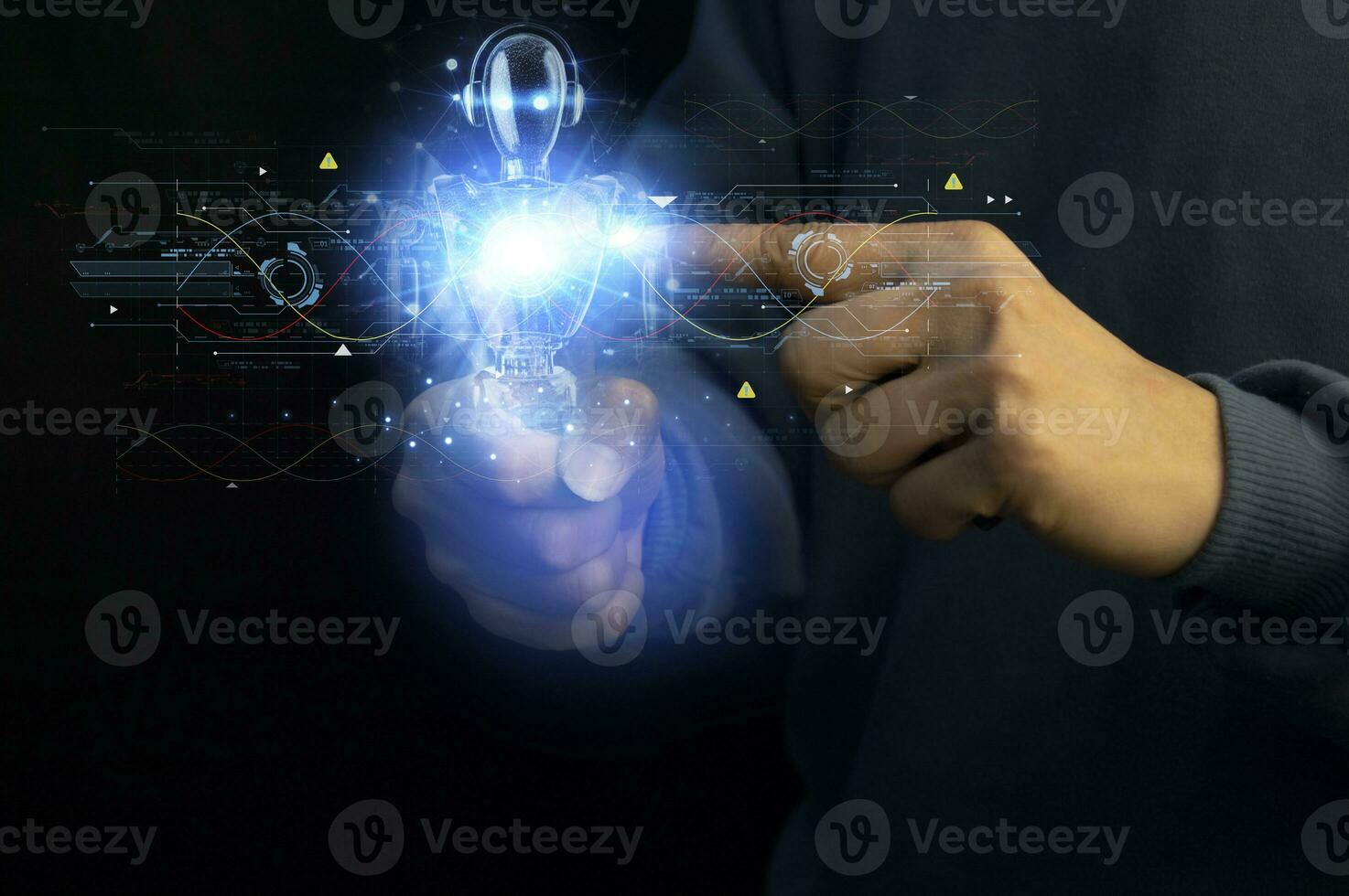 Concepts, development of artificial intelligence and self-learning of artificial intelligence. photo