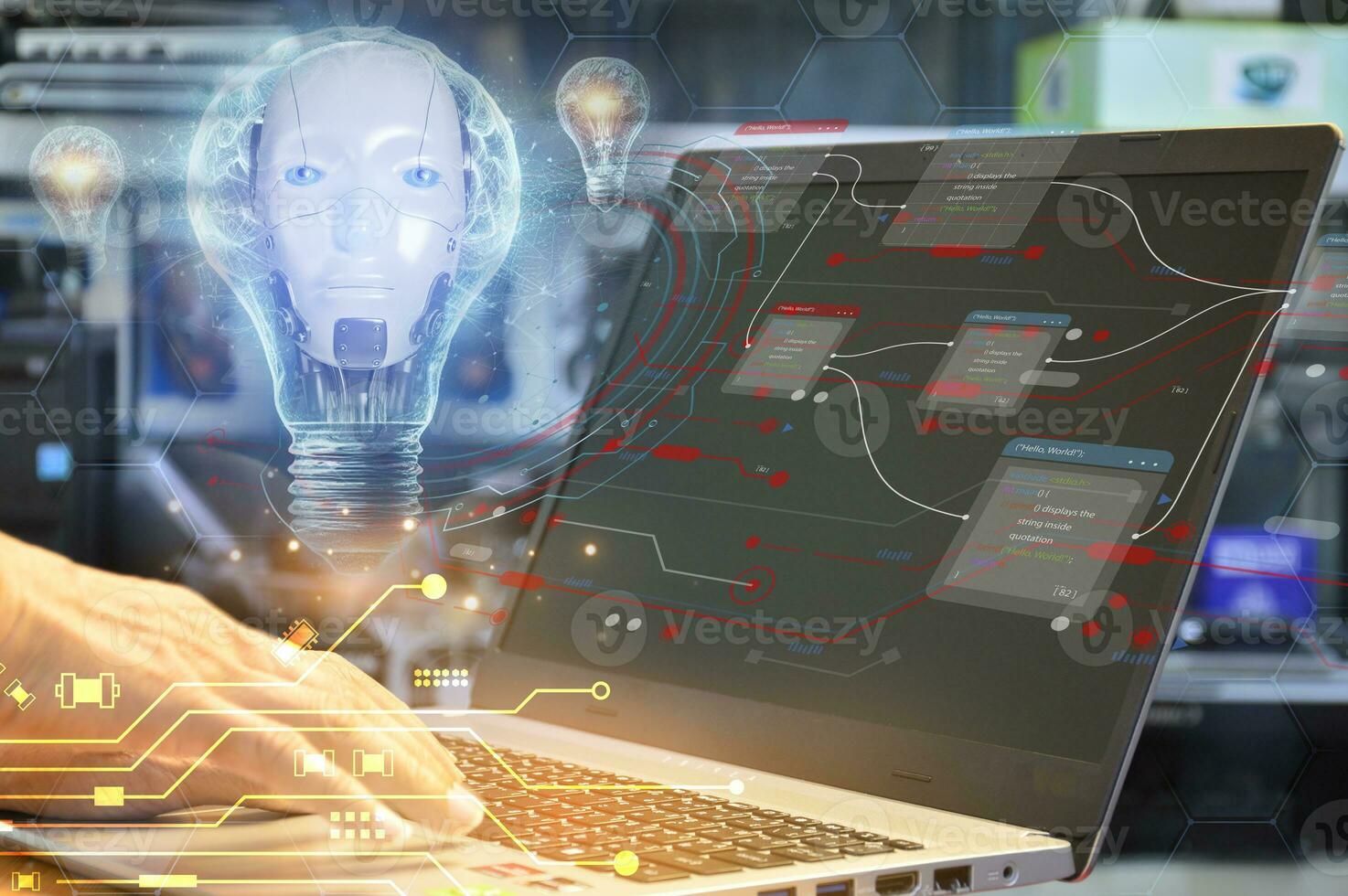 Concepts, development of artificial intelligence and self-learning of artificial intelligence photo