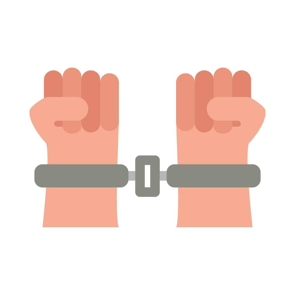 Arrested Criminal Vector Flat Icon For Personal And Commercial Use.