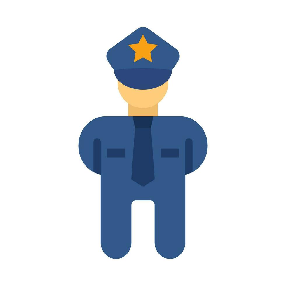 Policeman Vector Flat Icon For Personal And Commercial Use.