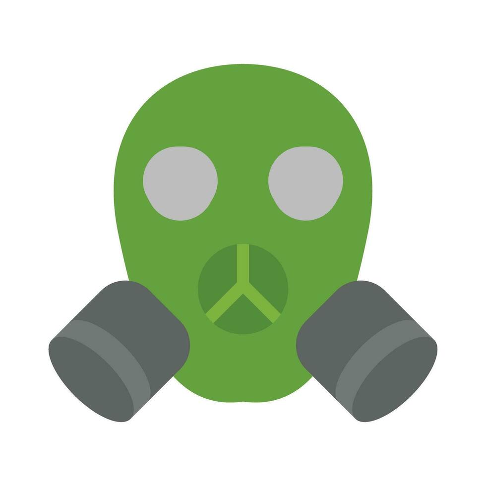 Gas Mask Vector Flat Icon For Personal And Commercial Use.