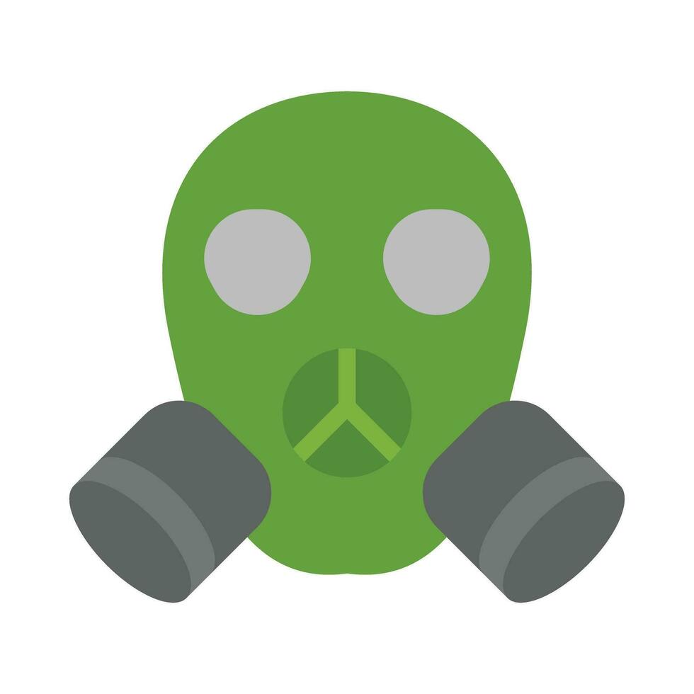 Gas Mask Vector Flat Icon For Personal And Commercial Use.