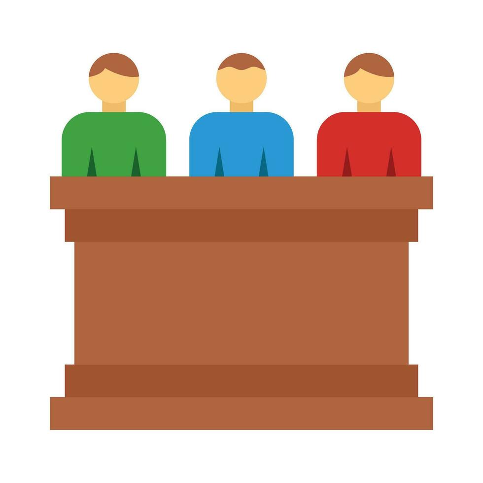 Court Jury Vector Flat Icon For Personal And Commercial Use.