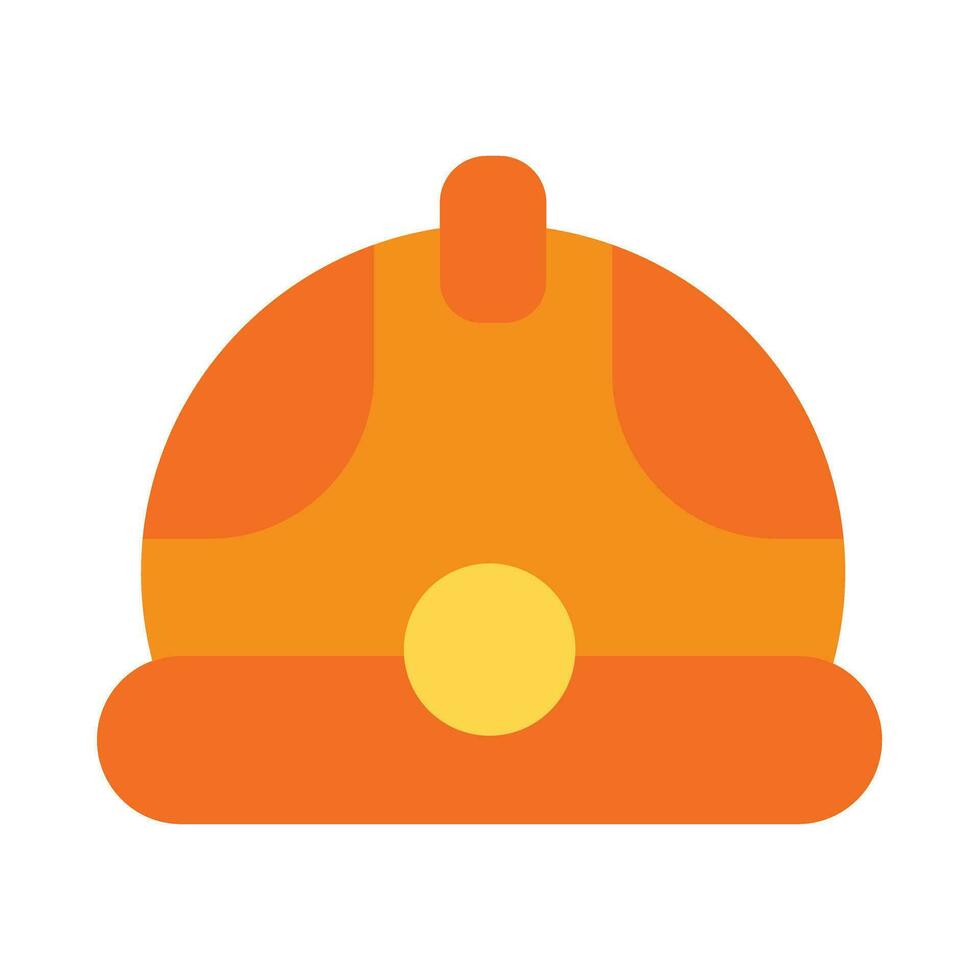 Construction Helmet Vector Flat Icon For Personal And Commercial Use.