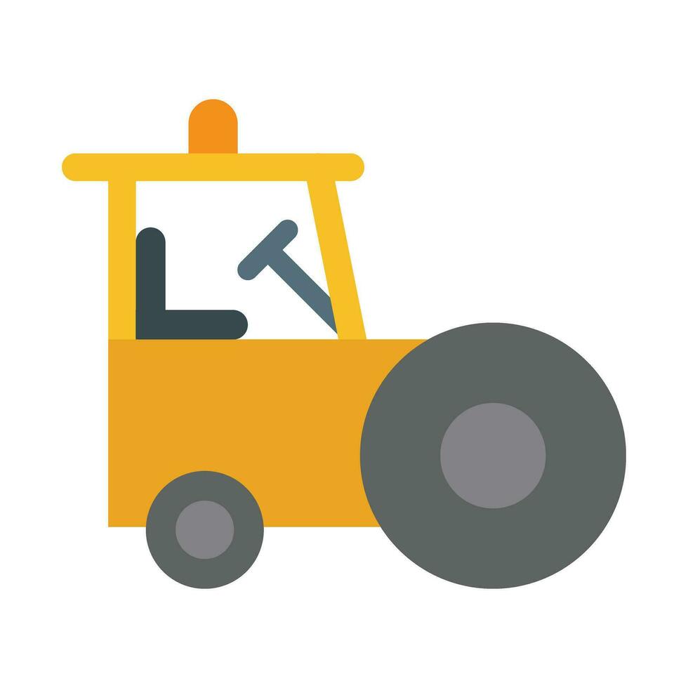 Road Roller Vector Flat Icon For Personal And Commercial Use.