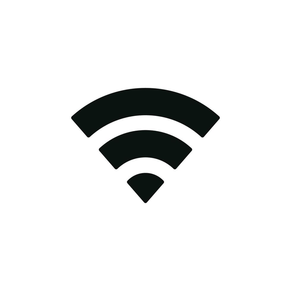 Wifi icono aislado en blanco antecedentes vector