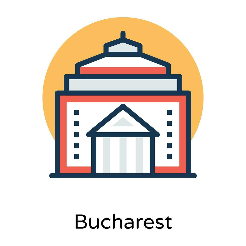 Trendy Romanian Athenaeum vector