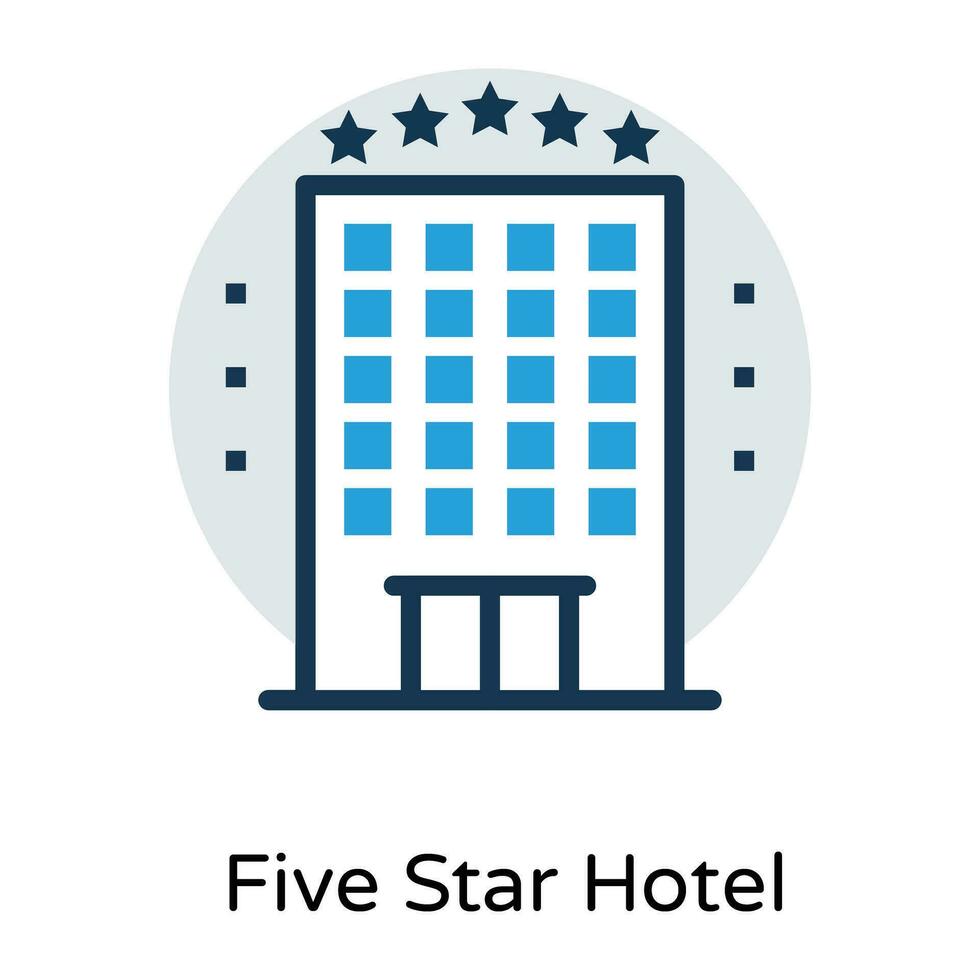 Hotel de cinco estrellas vector