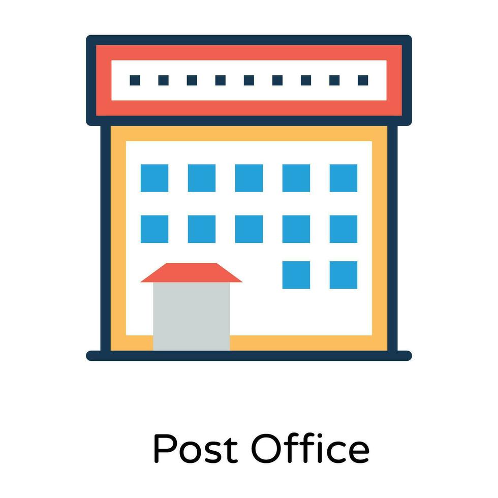 Trendy Post Office vector