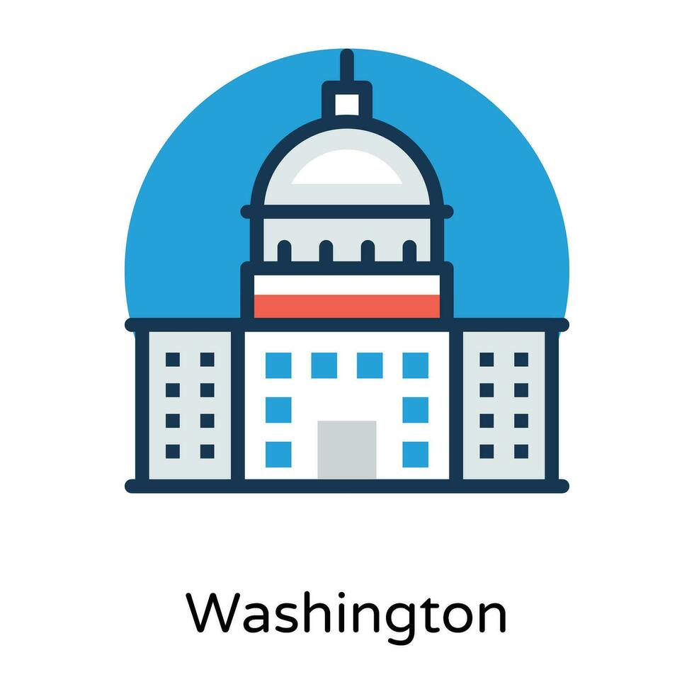 Trendy Washington DC vector