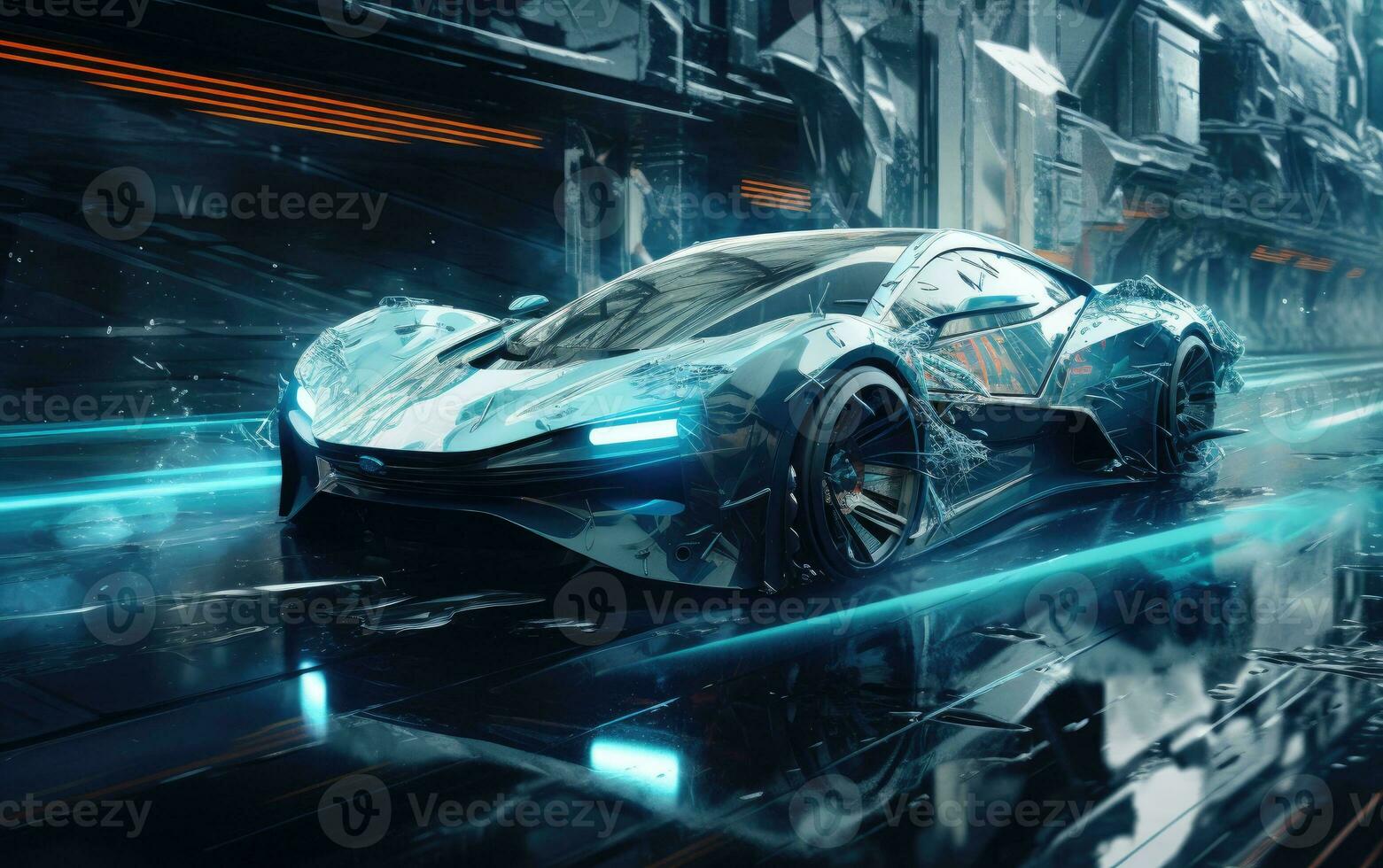 AI Generated virtual reality car concept photo
