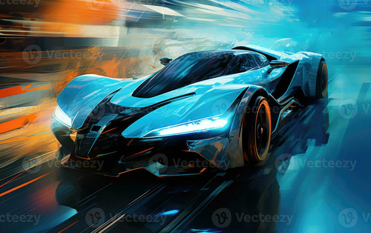 AI Generated virtual reality car concept photo