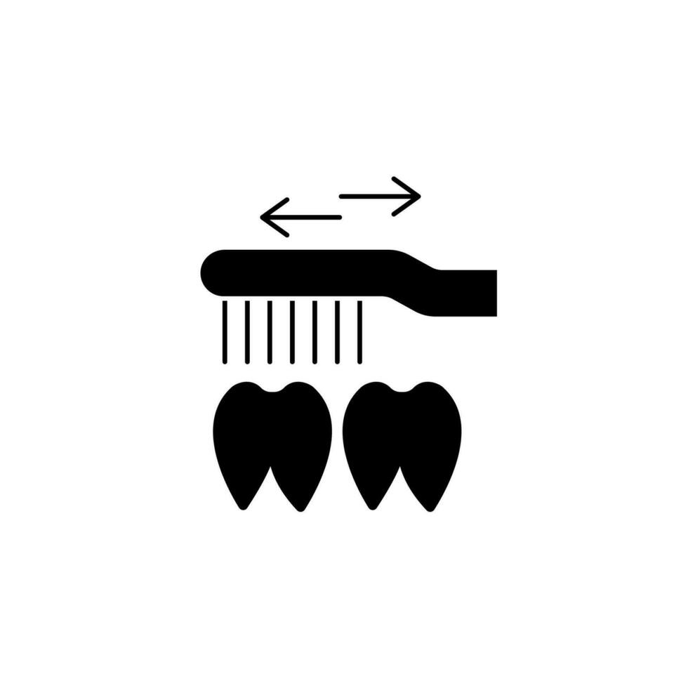 Correct teeth brushing concept line icon. Simple element illustration. Correct teeth brushing concept outline symbol design. vector