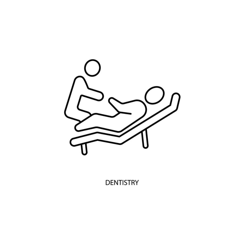Dentistry concept line icon. Simple element illustration. Dentistry concept outline symbol design. vector