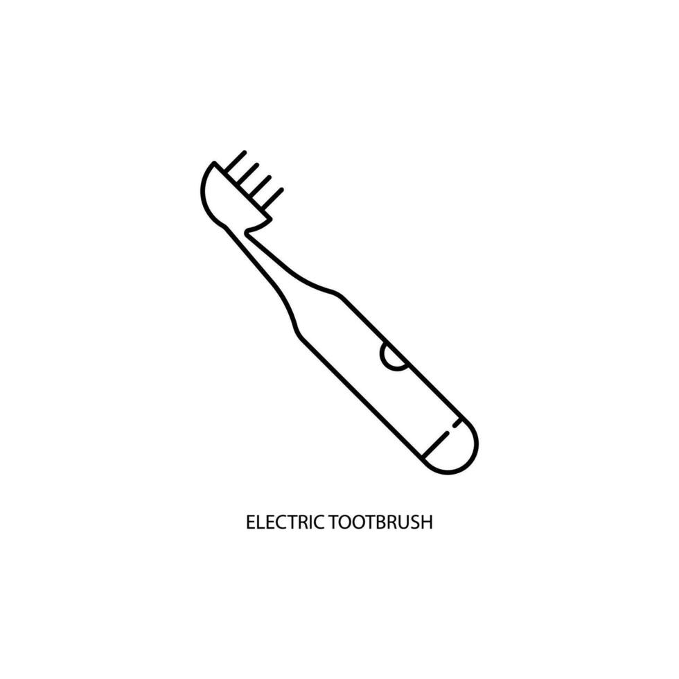 electric tootbrush concept line icon. Simple element illustration. electric tootbrush concept outline symbol design. vector