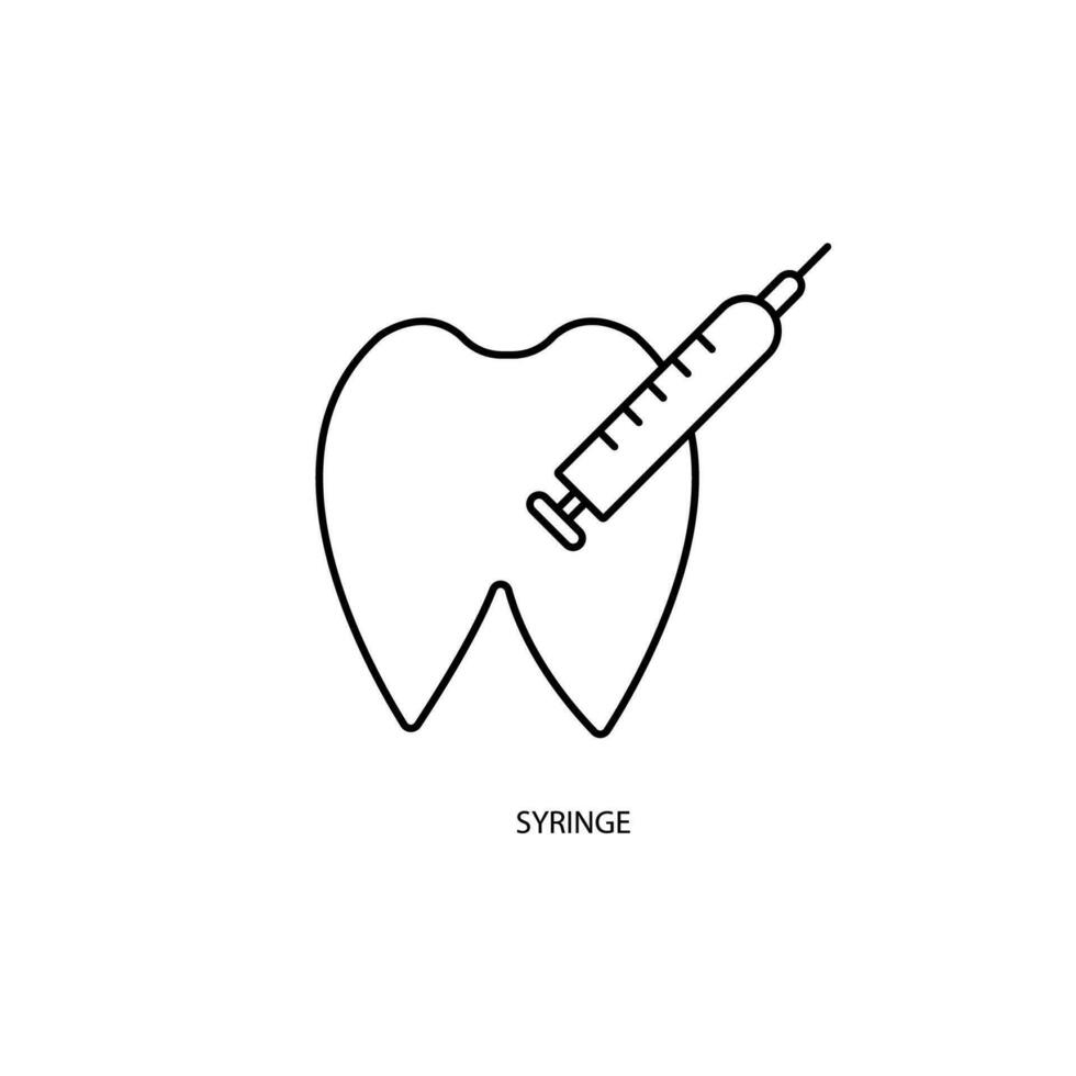 syringe concept line icon. Simple element illustration. syringe concept outline symbol design. vector