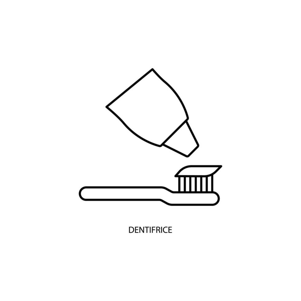 dentífrico concepto línea icono. sencillo elemento ilustración. dentífrico concepto contorno símbolo diseño. vector