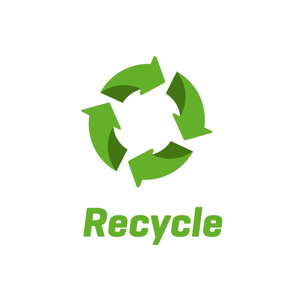 reciclado ciclo flechas icono. reciclado eco icono. vector ilustración. aislado en blanco antecedentes