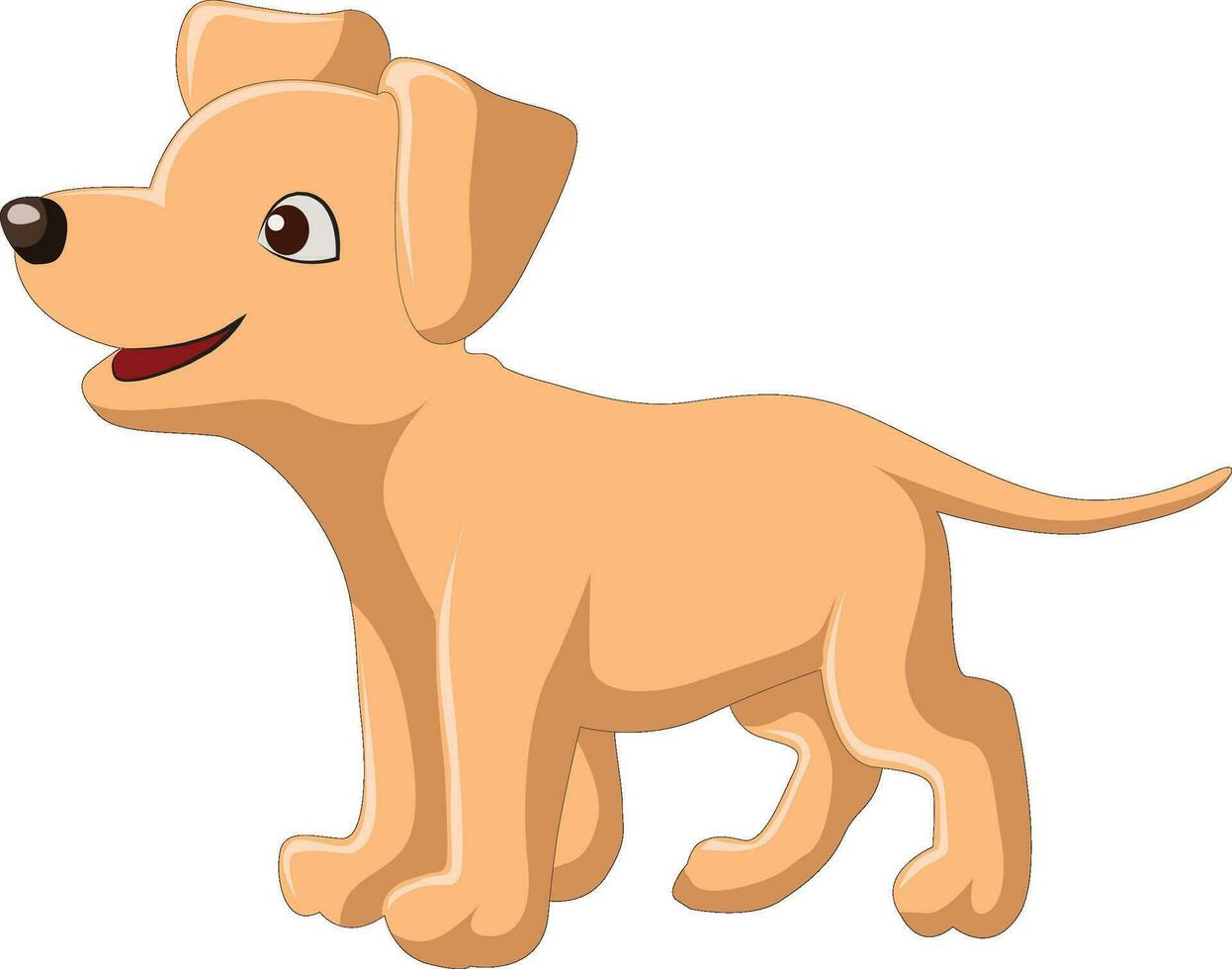 Cute puppy isolated vector illustration