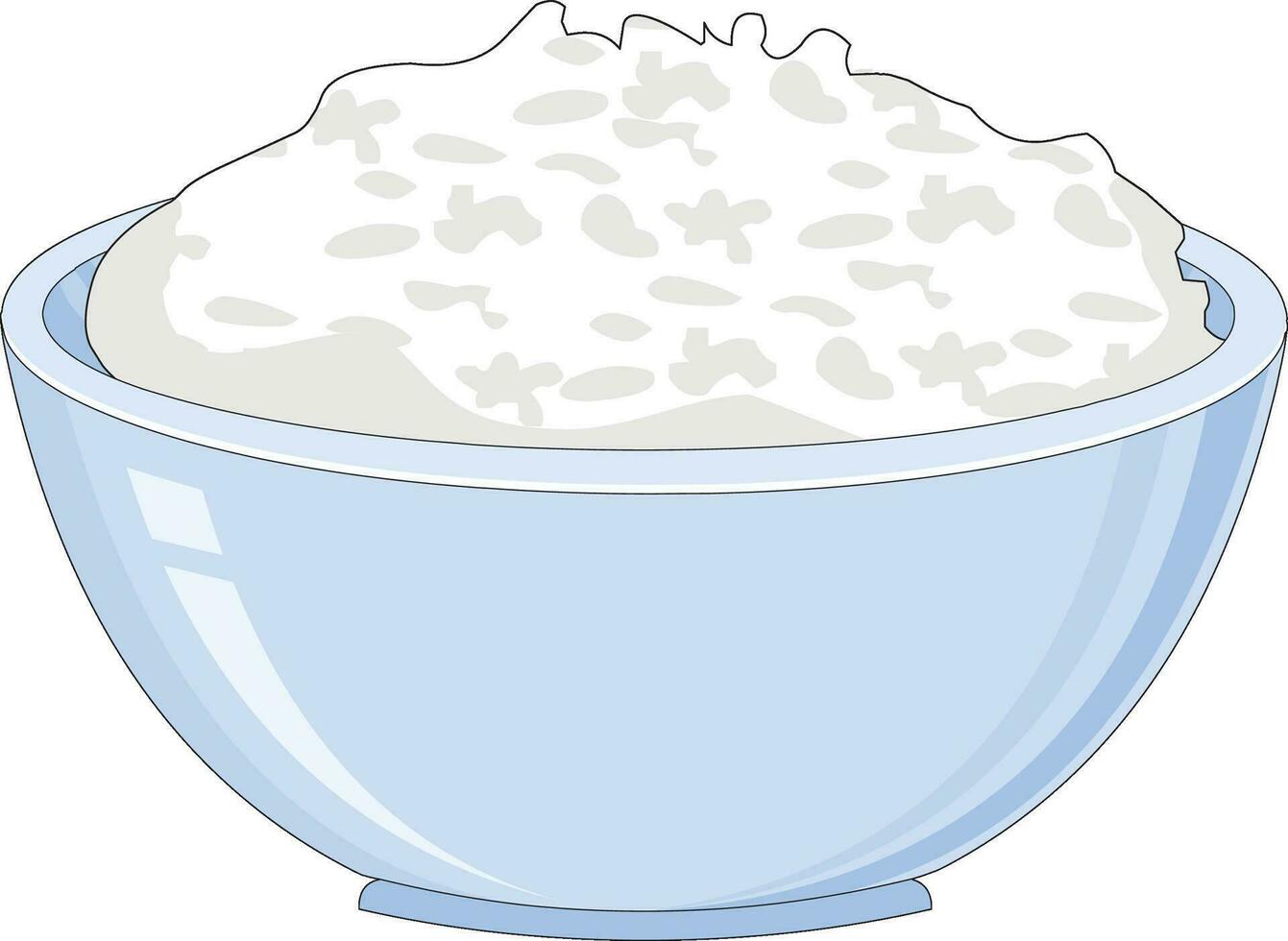 showing a bowl of curd vector