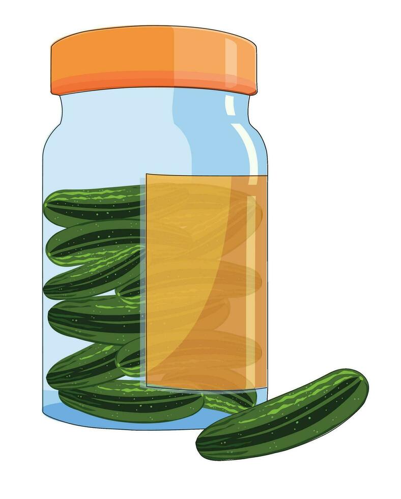 Pickle isolated on white background vector