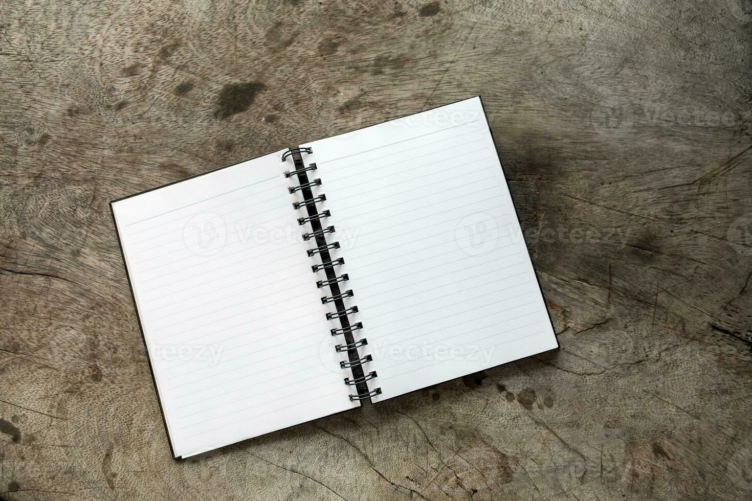 White book memo blank open on table photo