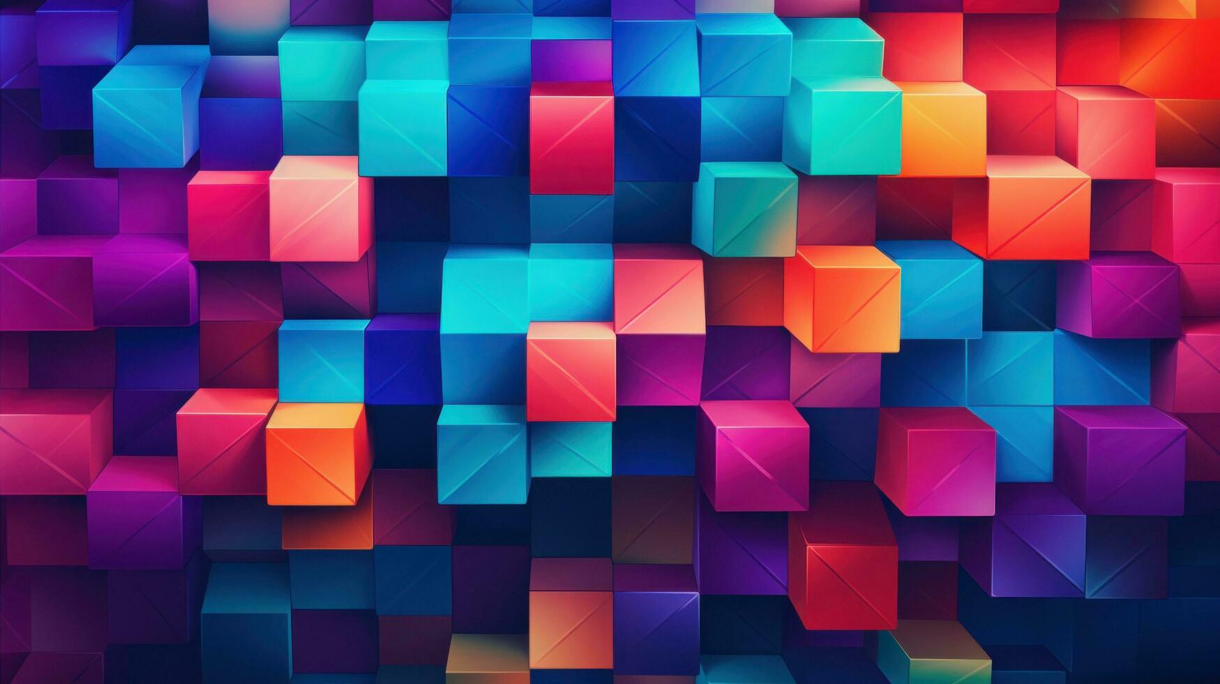 AI generated a colorful and intricate pattern of geometric shapes photo