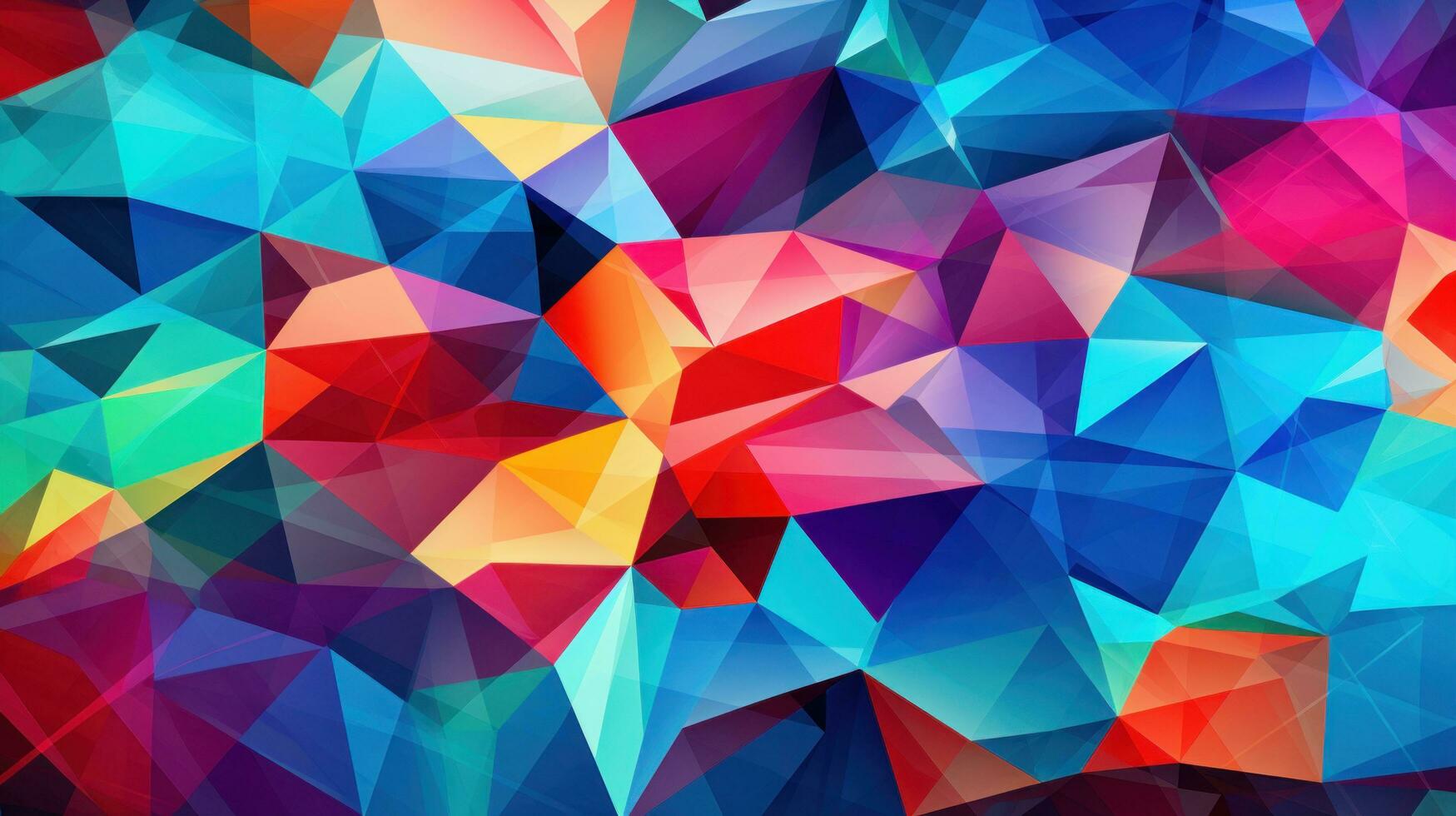 AI generated a colorful and intricate pattern of geometric shapes photo