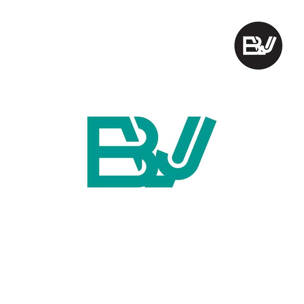 letra bvj monograma logo diseño vector