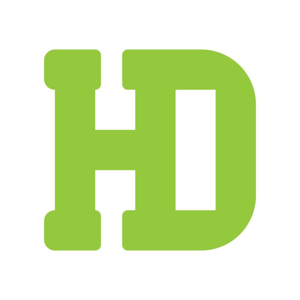 H and D alphabet combination letter logo concept vector illustration