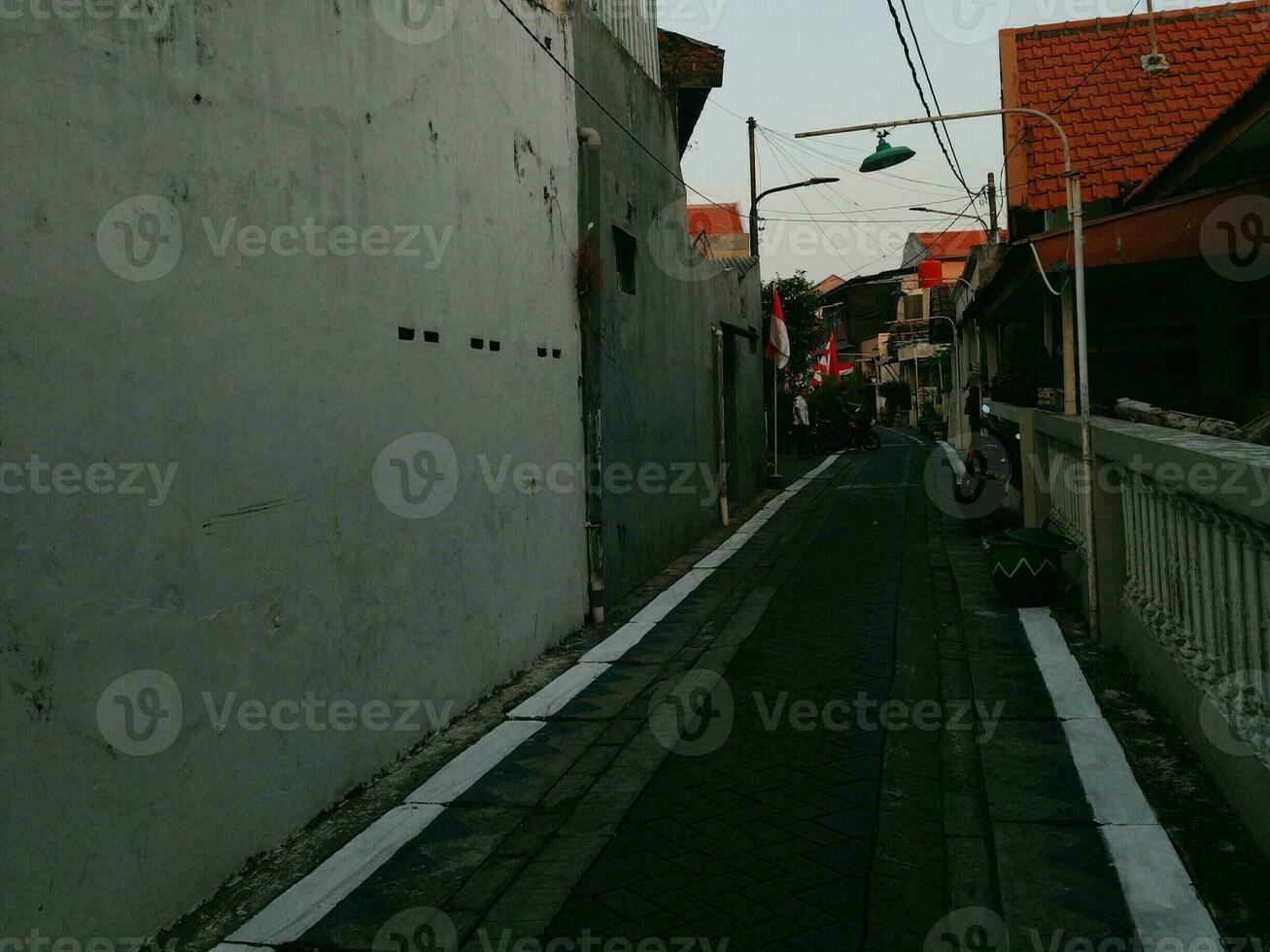 View of a Small Street in a Densely Populationd Settlement photo
