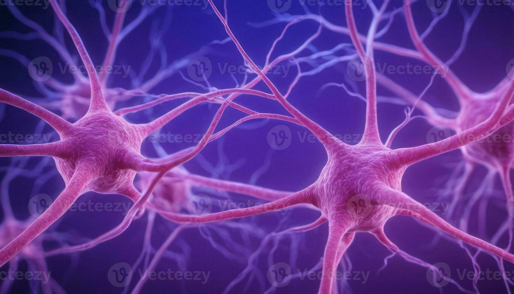 AI Generated Closeup of Intricate Neuron Network photo