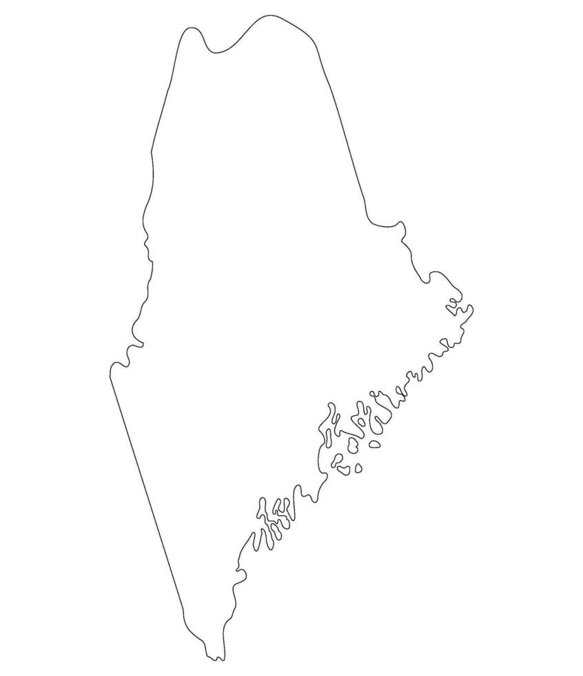 Maine estado mapa. mapa de el nos estado de Maine. vector