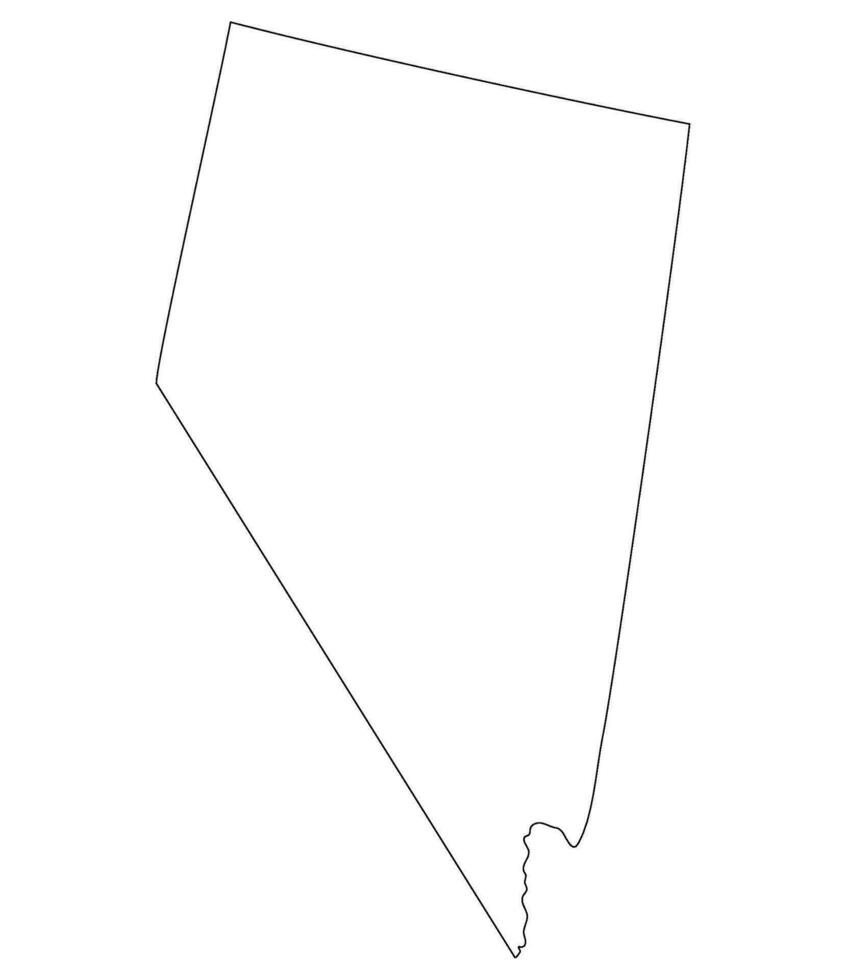 Nevada state map. Map of the U.S. state of Nevada. vector