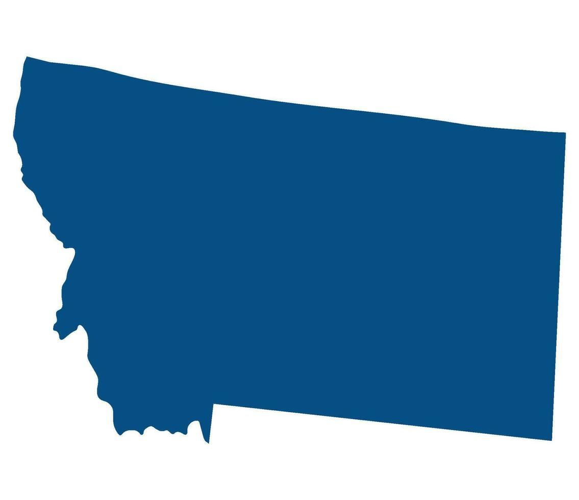 Montana state map. Map of the U.S. state of Montana. vector