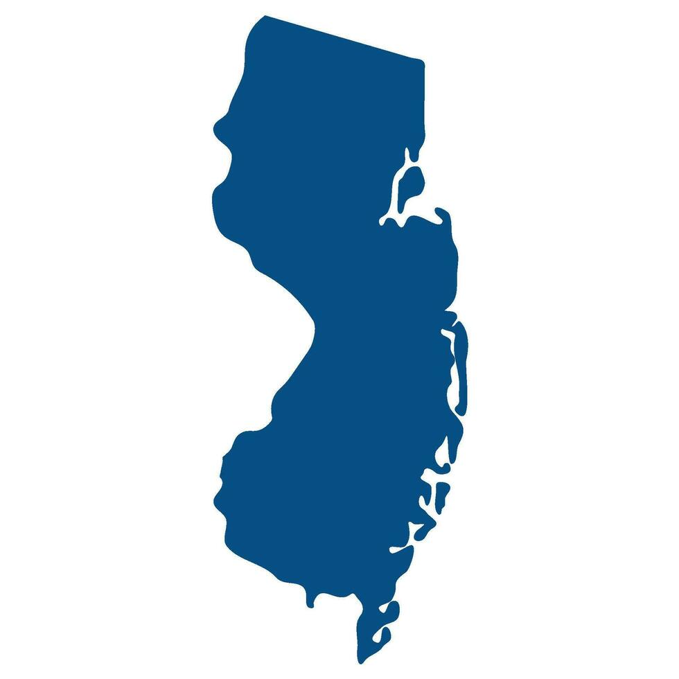 New Jersey state map. Map of the U.S. state of New Jersey. vector