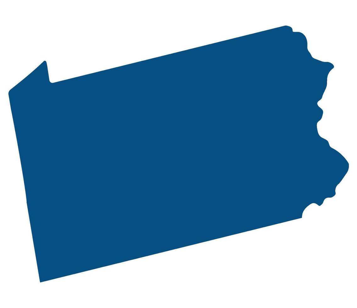Pensilvania estado mapa. mapa de el nos estado de Pensilvania. vector