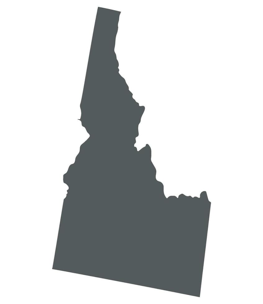 Idaho state map. Map of the U.S. state of Idaho. vector
