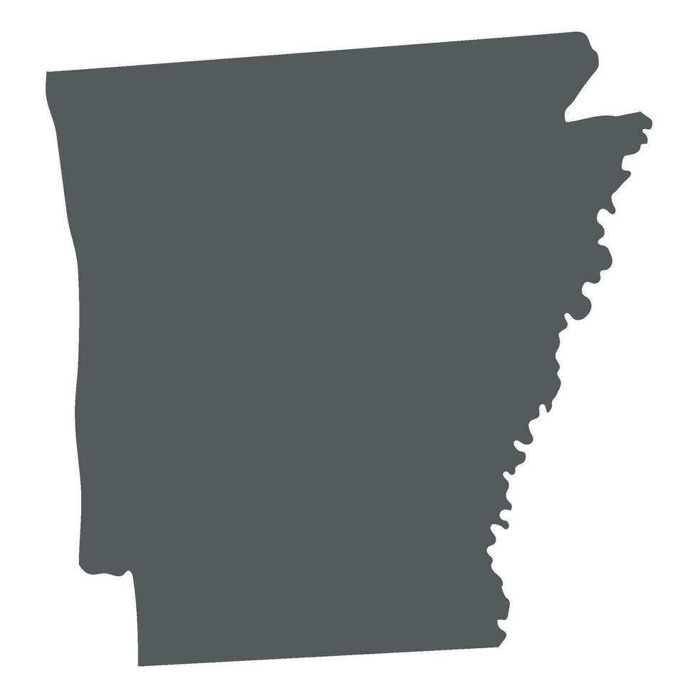Arkansas state map. Map of the US state of Arkansas. vector