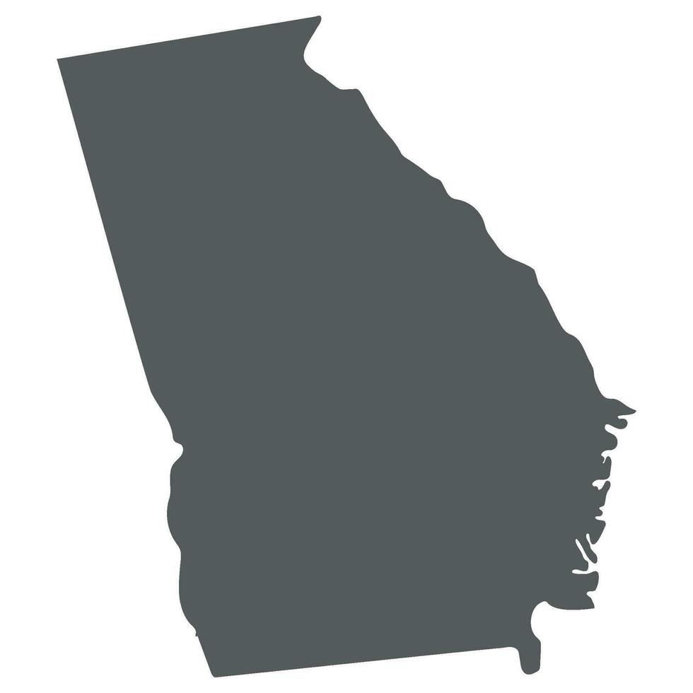 Georgia U.S.  state map. Map of the U.S. state of Georgia. vector