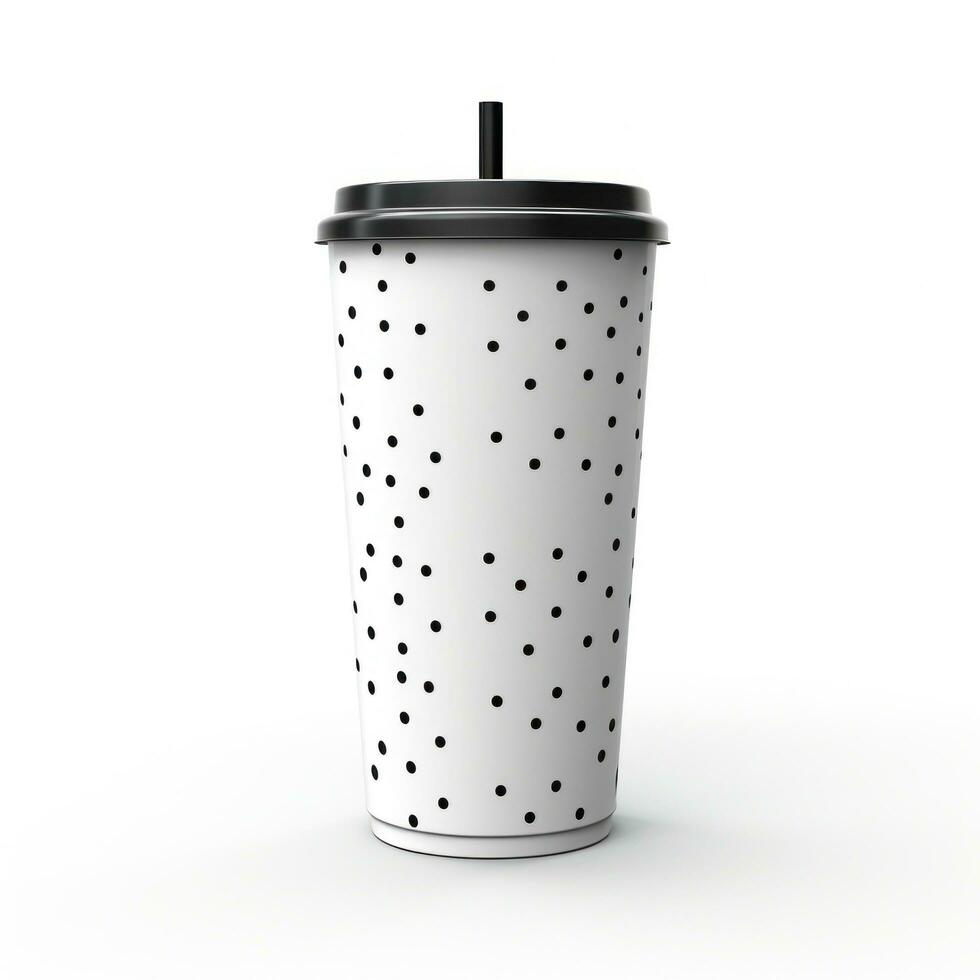 AI generated tumbler wrap template isolated on white photo