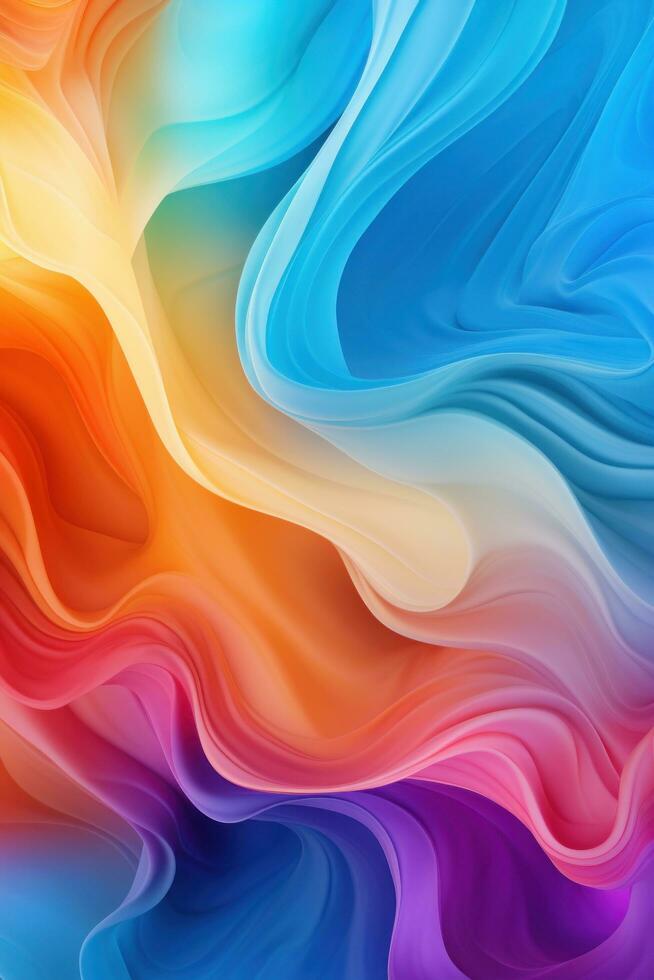 AI generated gradient swirl of bright colors, creating a playful and fun abstract background photo