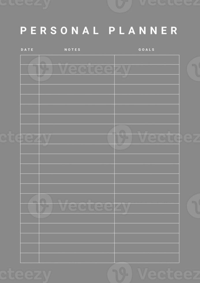 Notebook pages for notes and reminder. planner page template. Business organizer. Weekly schedule page. photo