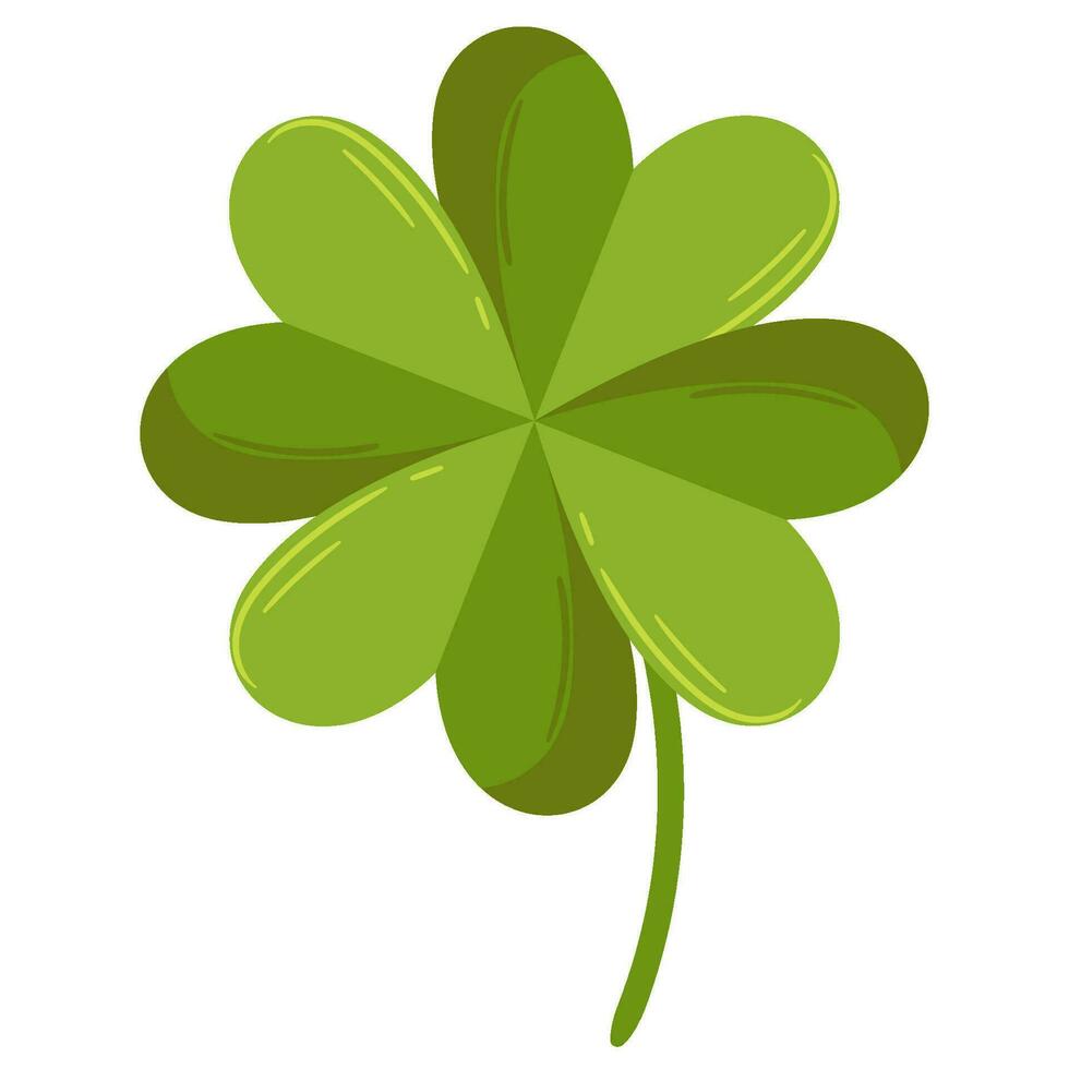 St. Patricks Day Green four-leaves clover or shamrock vector