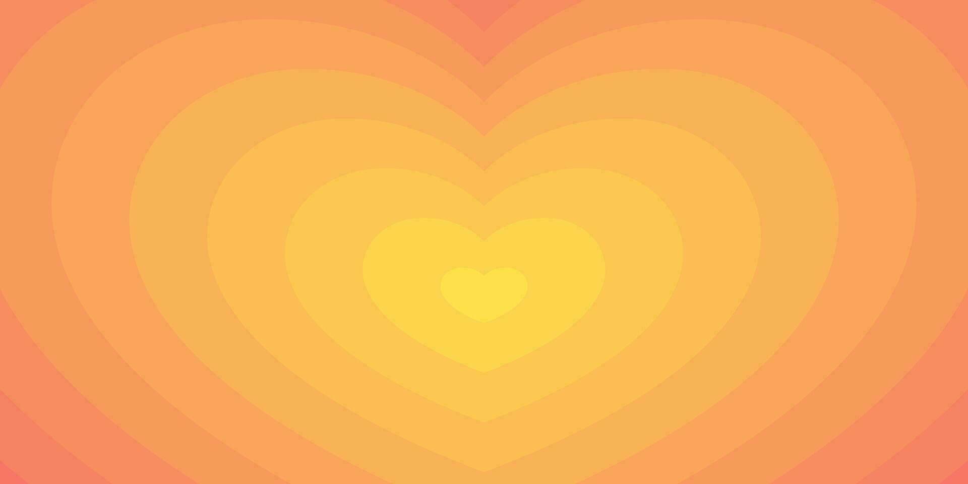 Hypnotic Heart Design with a Retro Twist. Vector Illustration Featuring a Mesmerizing Visual.