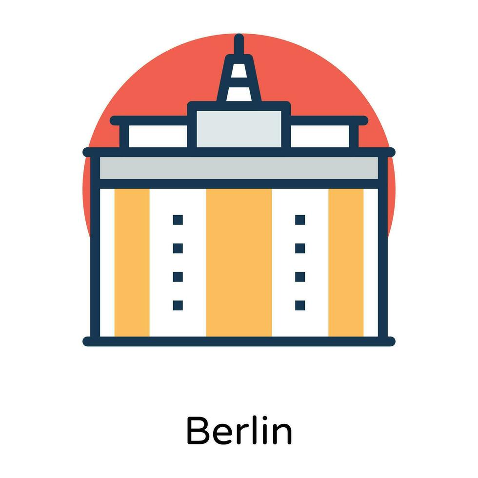 Trendy Brandenburg Gate vector