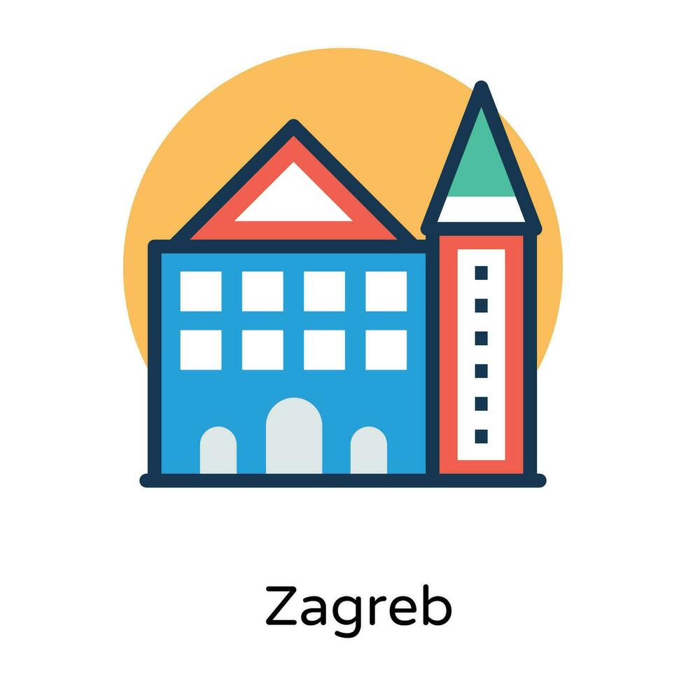 Trendy St. Marks Church vector