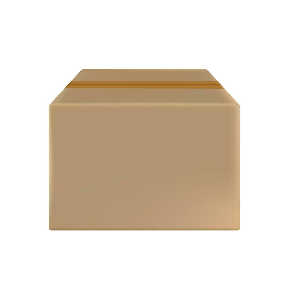 Cardboard box isolated.Single paper box vector