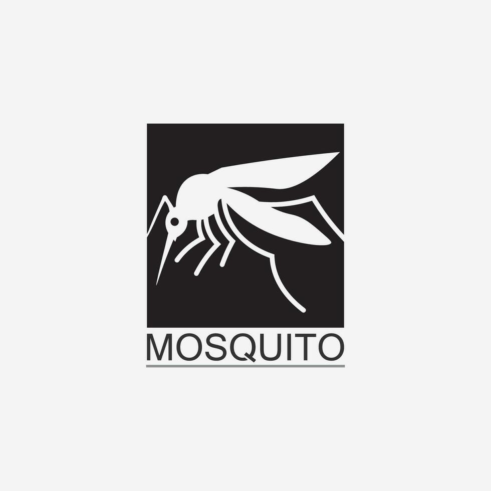 Mosquito icon and insect logo animal illustration design graphic vector