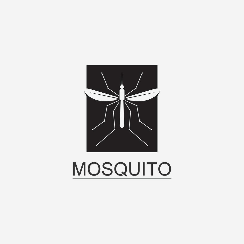 mosquito icono y insecto logo animal ilustración diseño gráfico vector